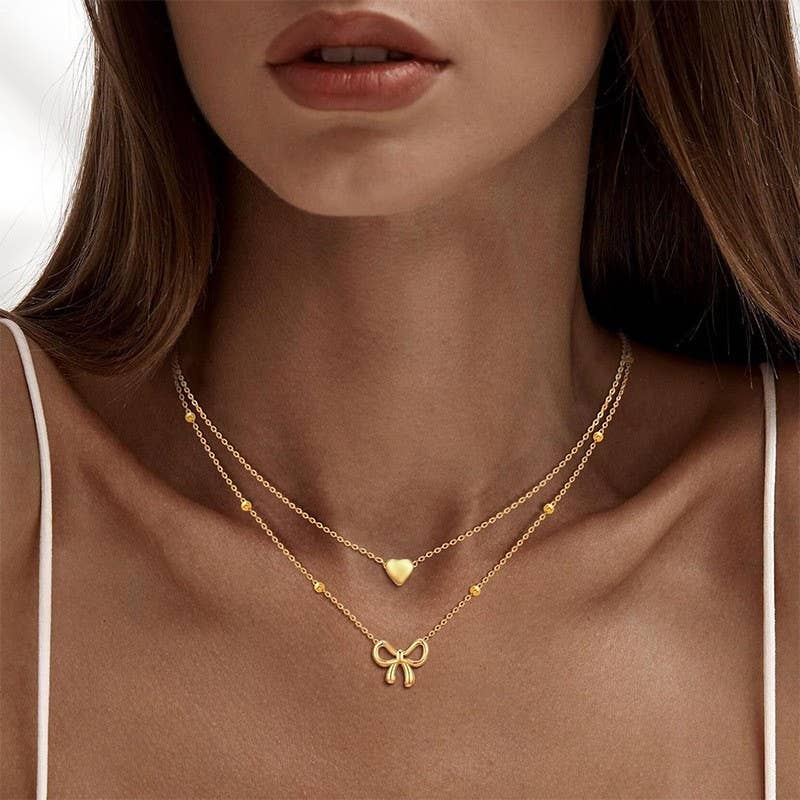 18K BOW NECKLACE