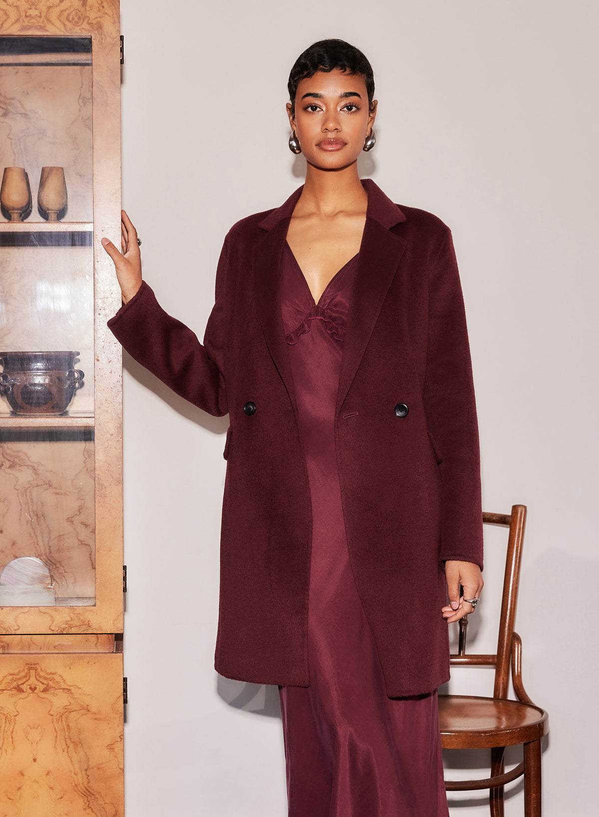 Row Brushed Coat