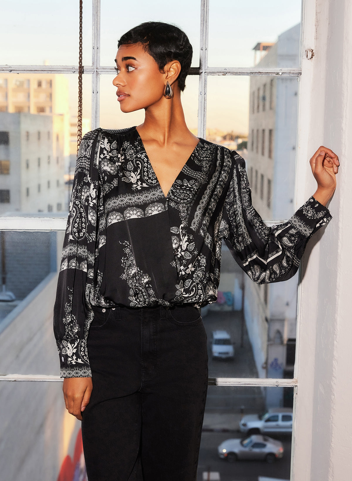 Ines Drape Front Top