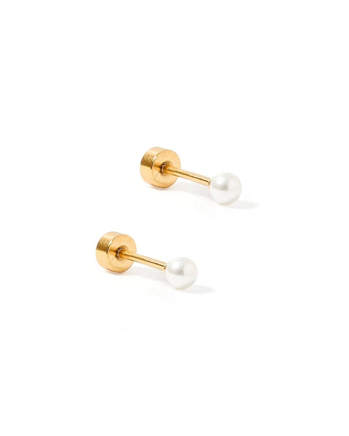 Screwback Stud Earrings - Payton Pearl 3mm