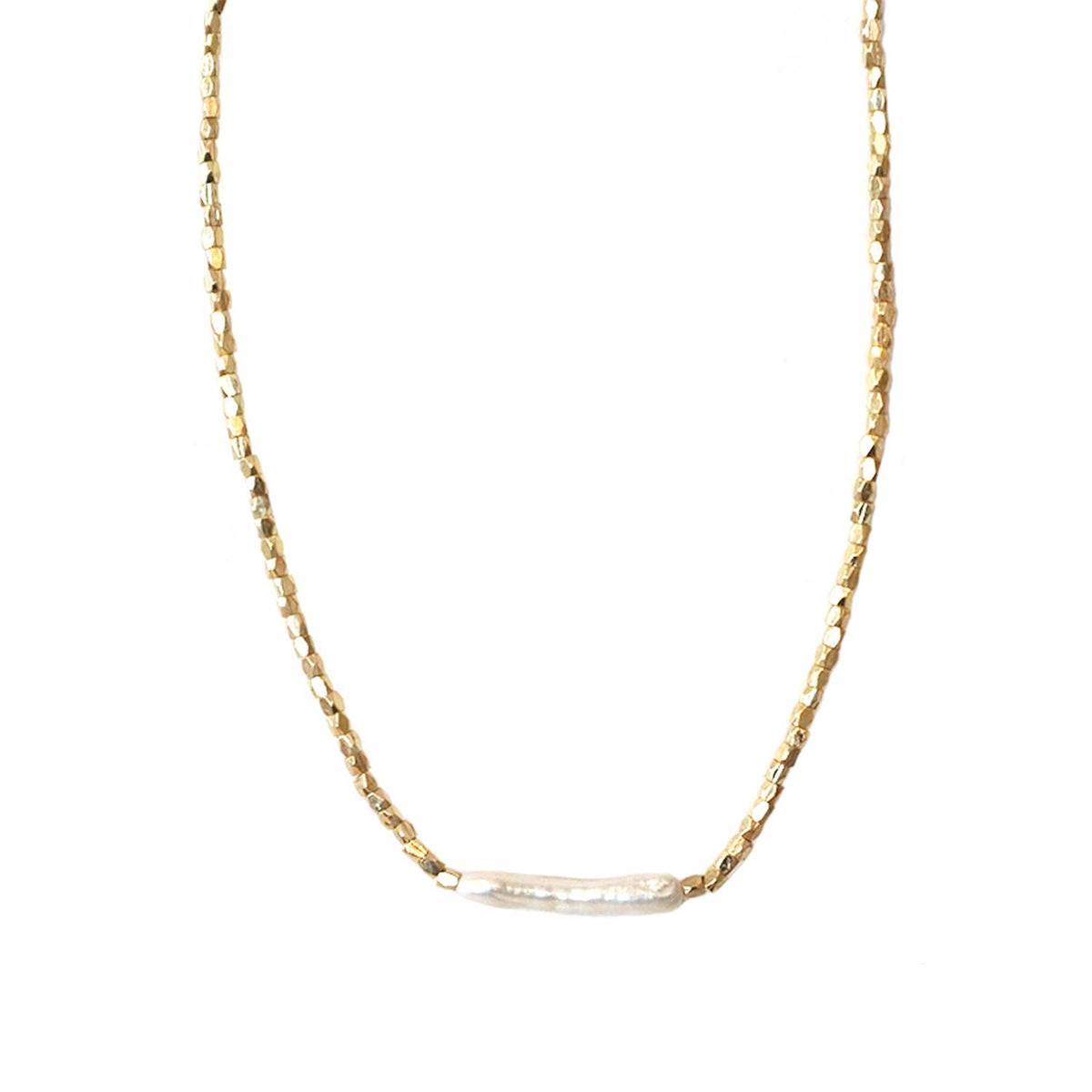 Pearl bar choker