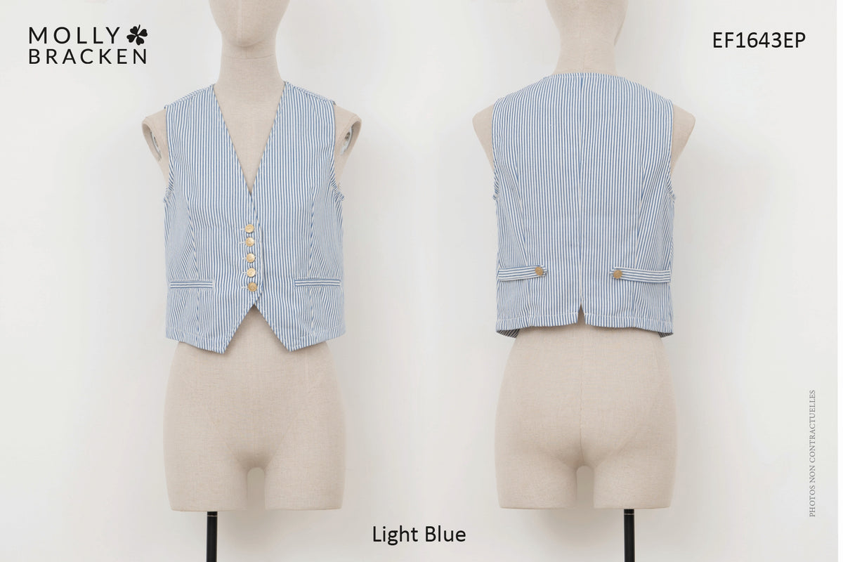 LADIES WOVEN SLEEVELESS JACKET