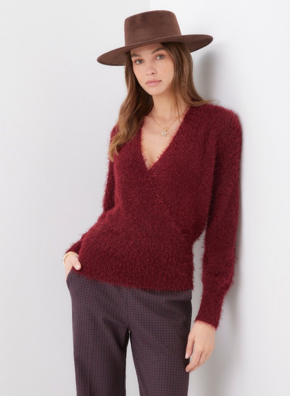Eyelash Wrap Sweater