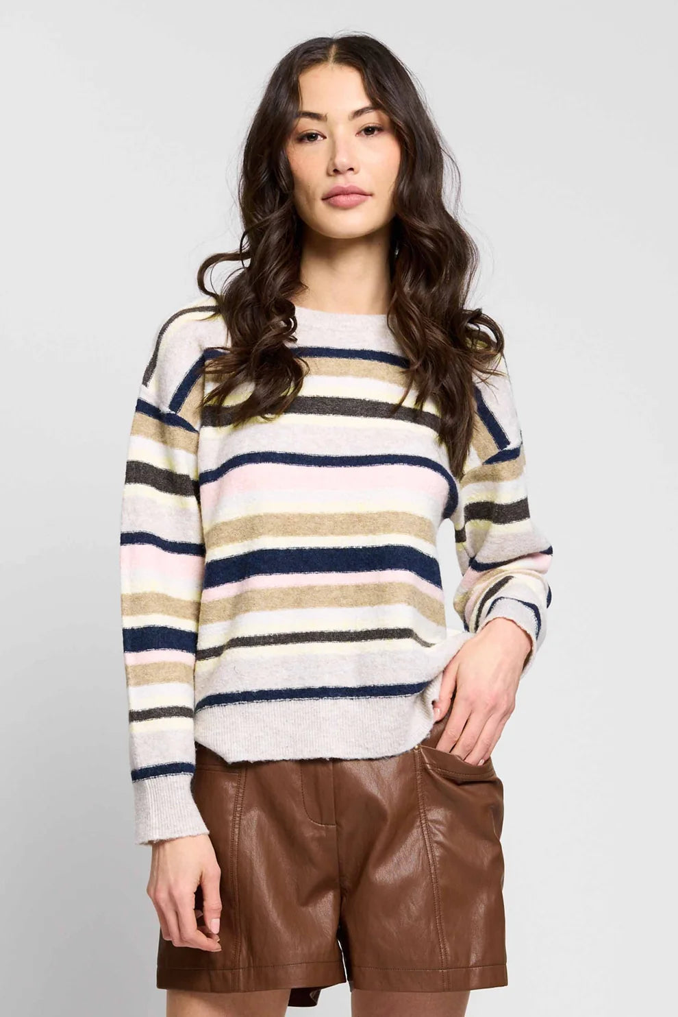 Birch Stripe Robbie Crew