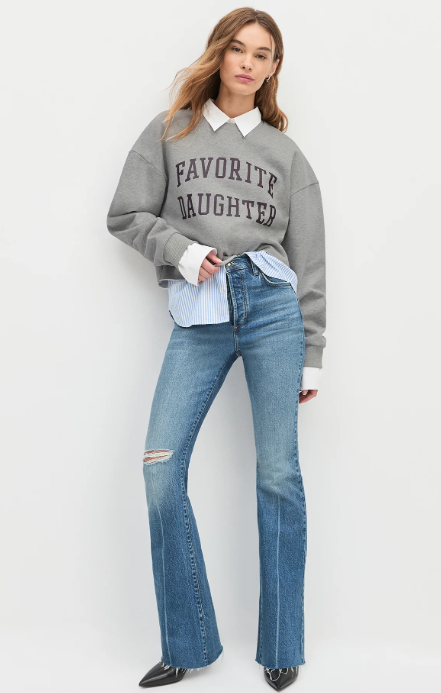 Cropped Collegiate Sweatshirt