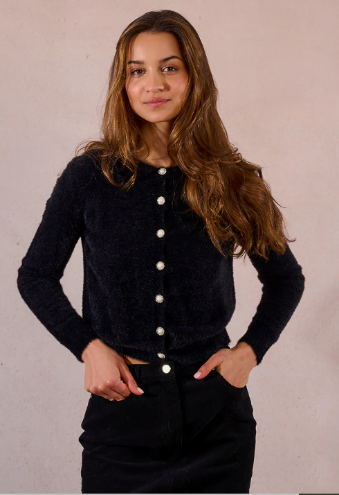 Knit Cardigan - pearl button