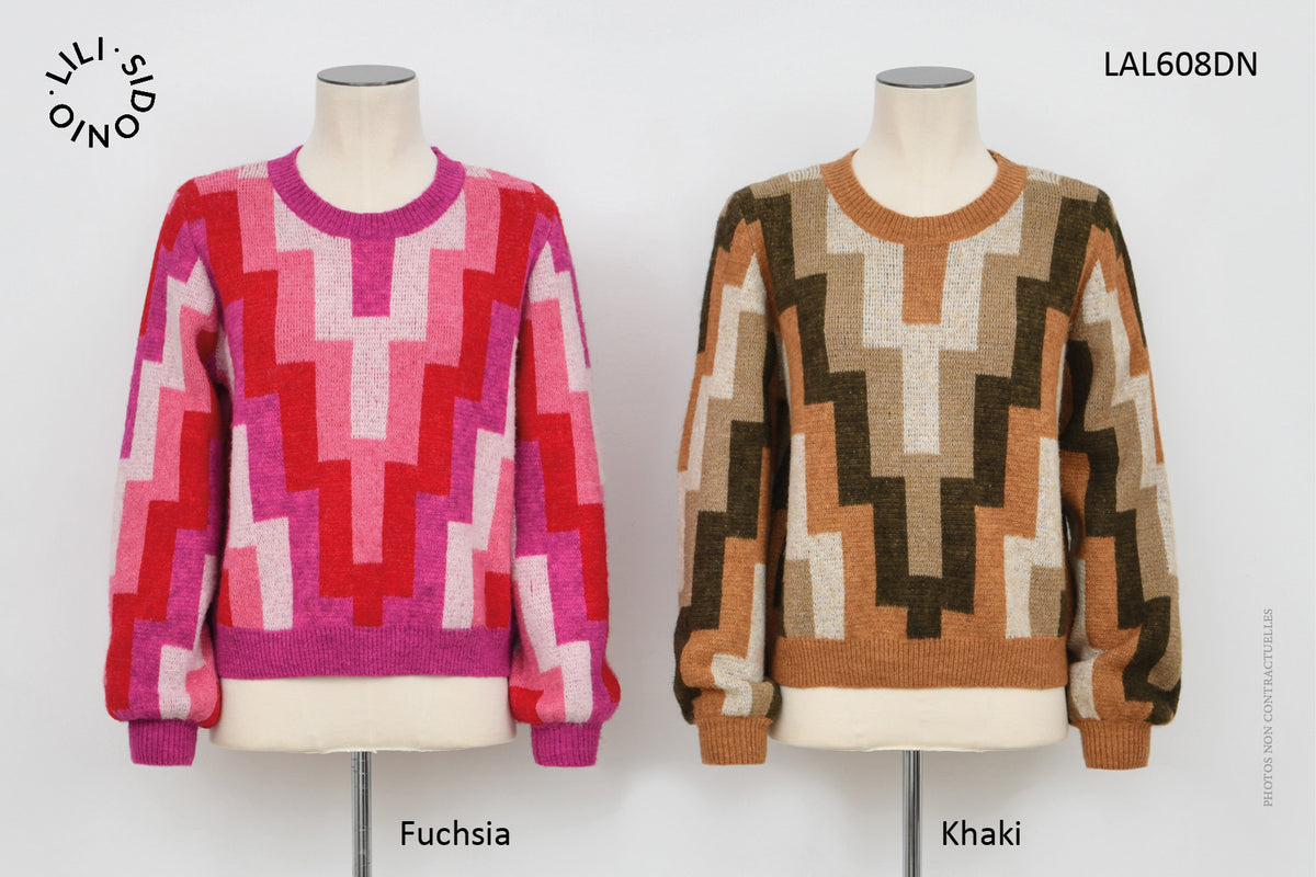 Young ladies sweater geometric