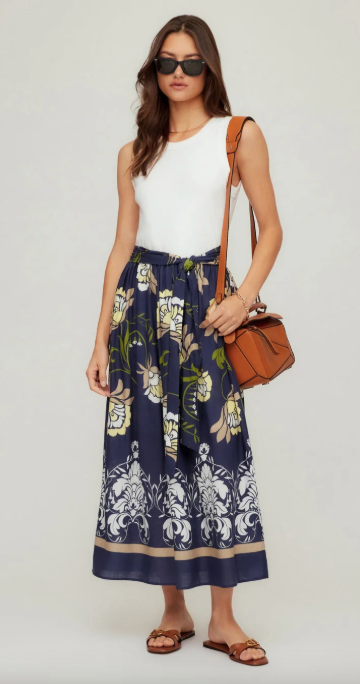 Seline Contrast Midi Dress