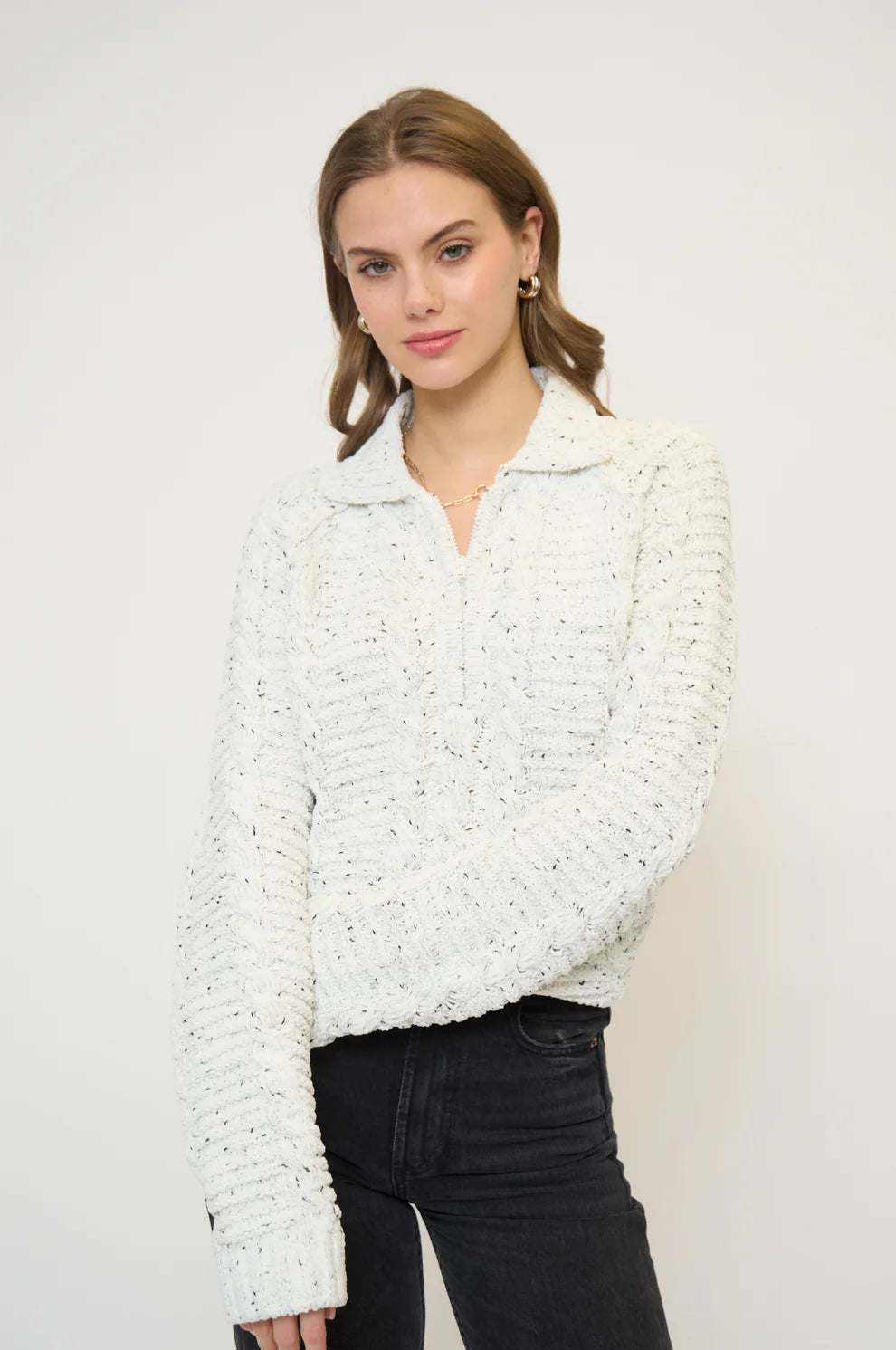 Tasha Cable Chenille Half Zip