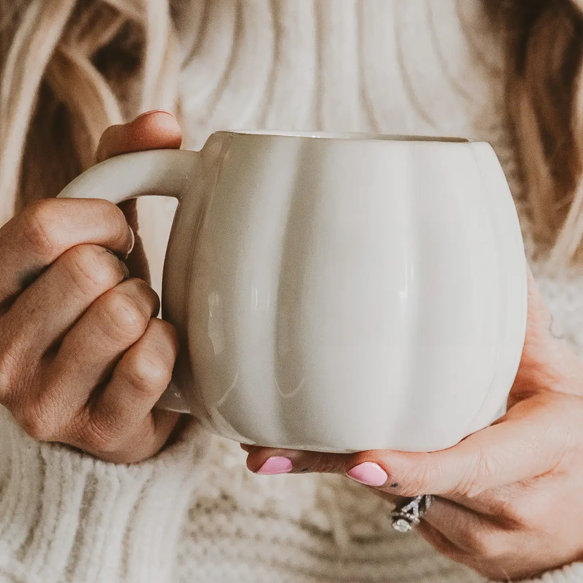 Cream Pumpkin Coffee Mug