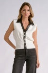 Sleeveless Vneck Sweater