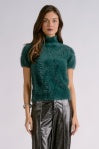 Fuzzy Short Sleeve Sweater