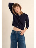 LADIES Button Front knitted CARDIGAN, navy